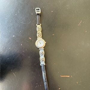 Elegant Silver and Black Watch